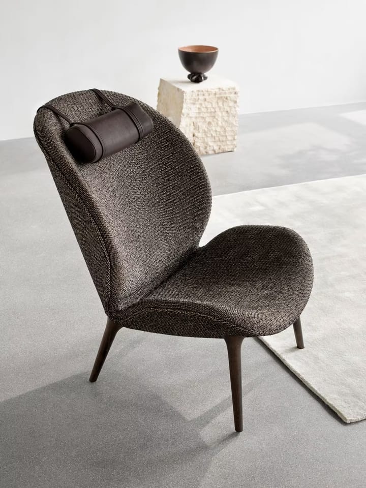 Vipp468 nakkestøtte for Lodge loungestol, Dark leather Vipp