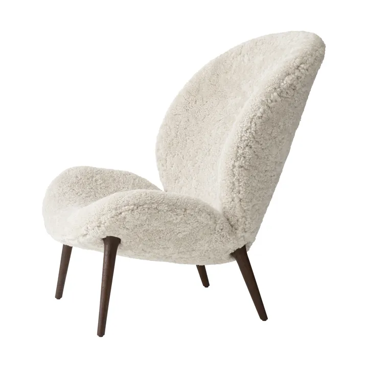 Vipp469 Lodge lounge lenestol low back - Curly 09 off white-dark oak - Vipp