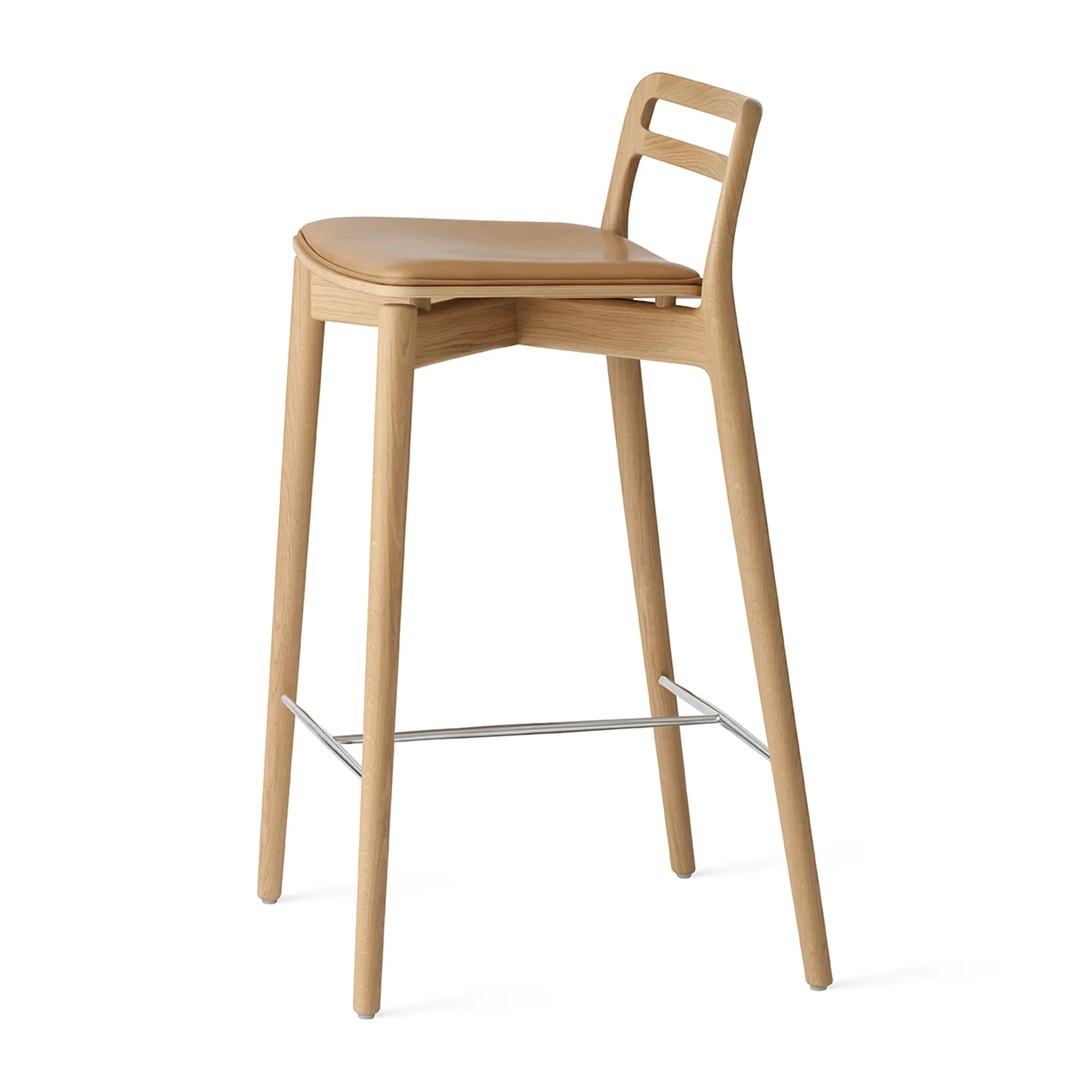 Vipp484 Cabin counter barstol 83 cm, Light oak-sand leather Vipp