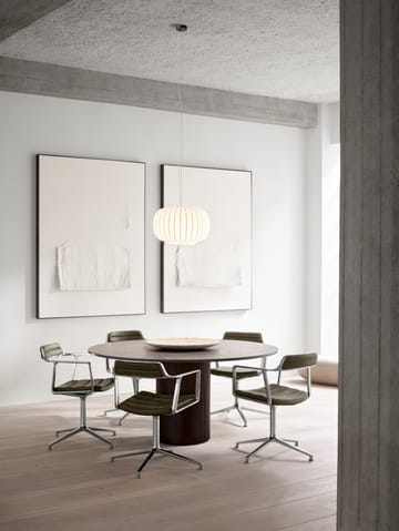 Vipp494 Cabin spisebord Ø130 cm - Grey marble-dark oak - Vipp