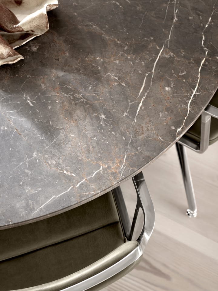 Vipp494 Cabin spisebord Ø130 cm, Grey marble-light oak Vipp