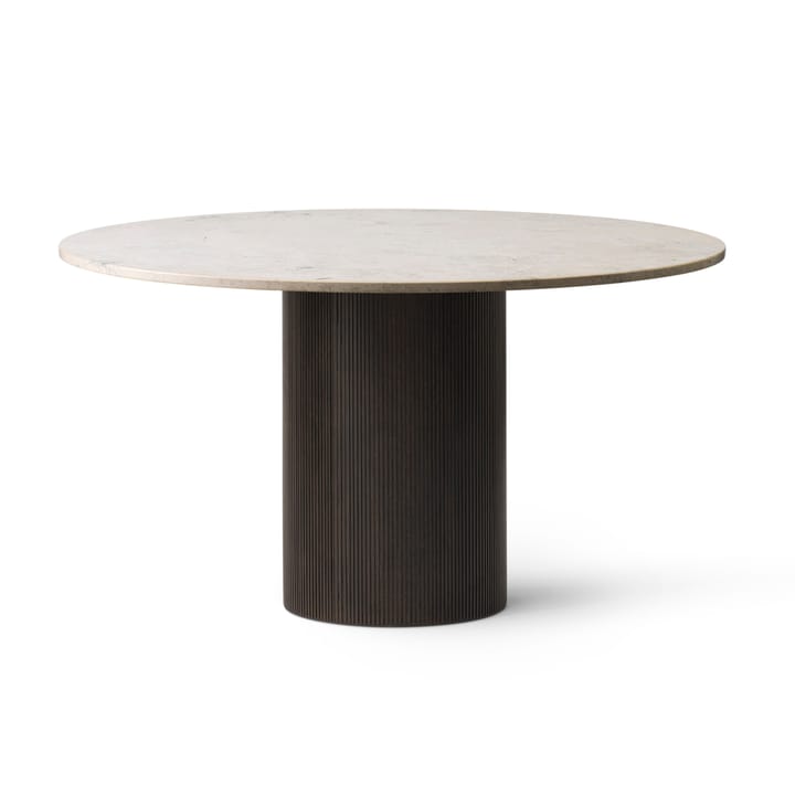 Vipp494 Cabin spisebord Ø130 cm - Light Jura marble-dark oak - Vipp