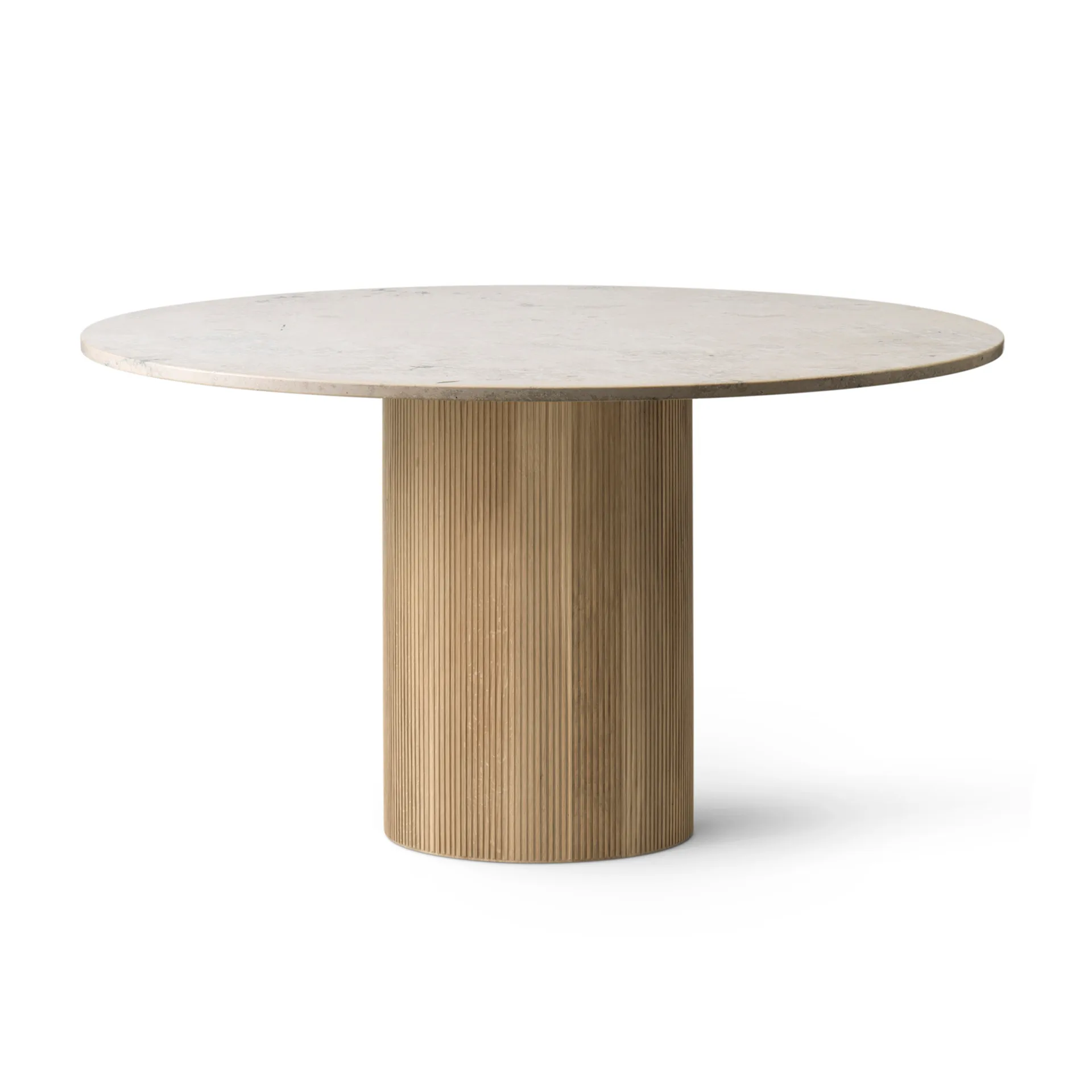 Vipp494 Cabin spisebord Ø130 cm, Light Jura marble-light oak Vipp