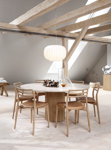 Vipp494 Cabin spisebord Ø130 cm - Light Jura marble-light oak - Vipp