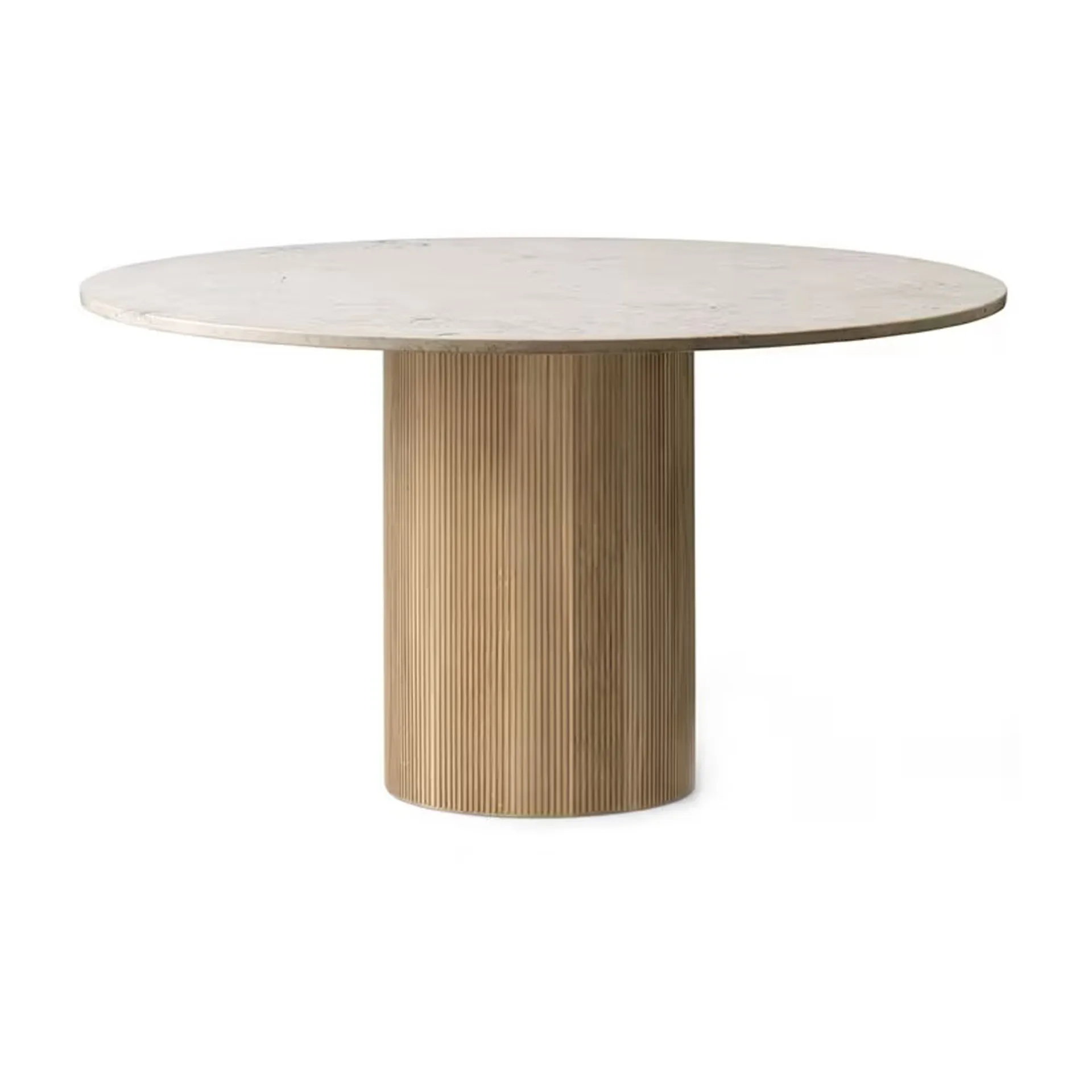 Vipp495 Cabin spisebord Ø150 cm, Light Jura marble-light oak Vipp