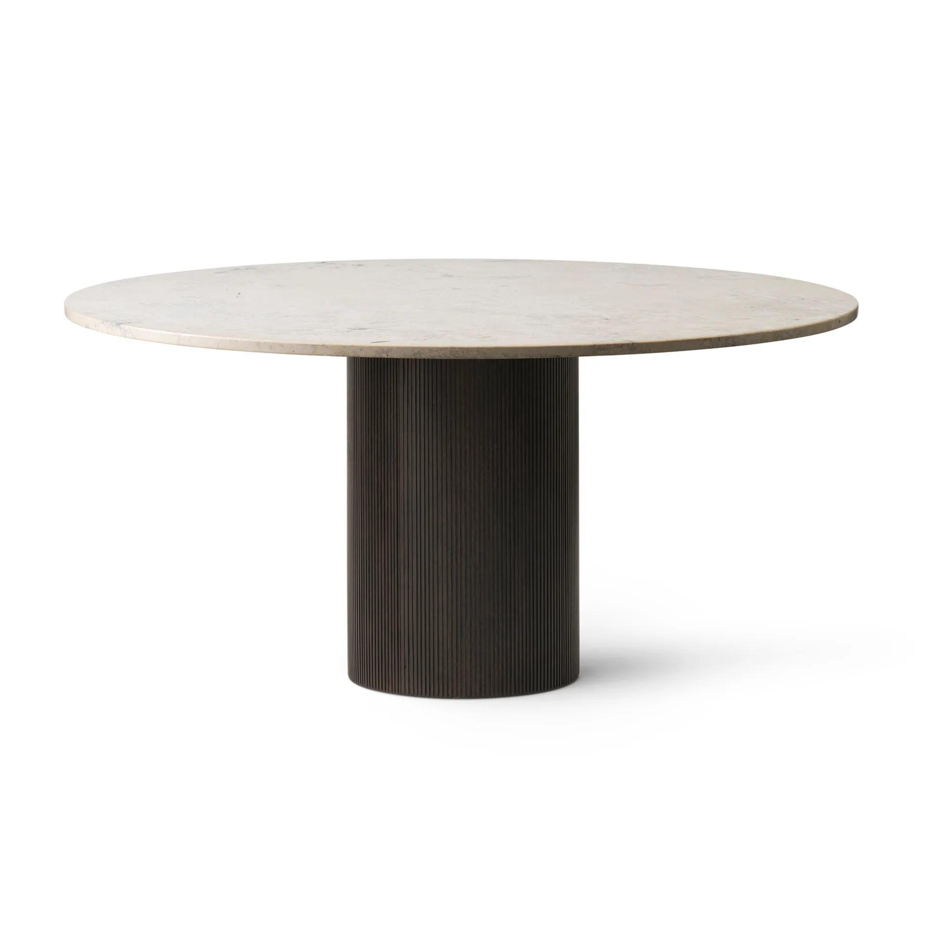 Vipp495 Cabin spisebord Ø150 cm, Light Jura marble-mørk eik Vipp
