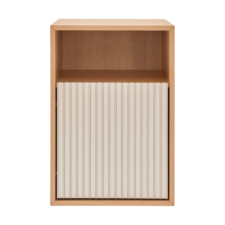 Vipp672 nattbord - Lys eik-lys aluminium, vegg, 31,5x48x38 cm - Vipp