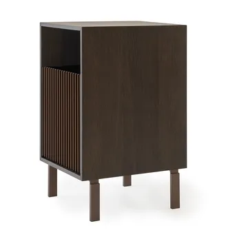 Vipp672 nattbord - Mørk eik–mørk aluminium, 31,5×60×38 cm - Vipp