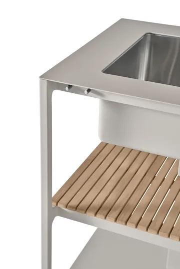 Vipp742 Open-Air kjøkkenmodul med vask - Warm grey, 154x59x93 cm - Vipp