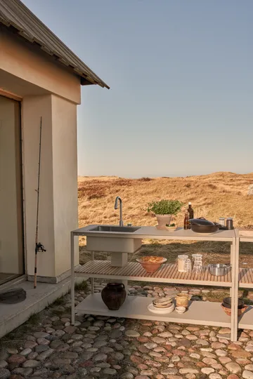 Vipp742 Open-Air kjøkkenmodul med vask - Warm grey, 154x59x93 cm - Vipp