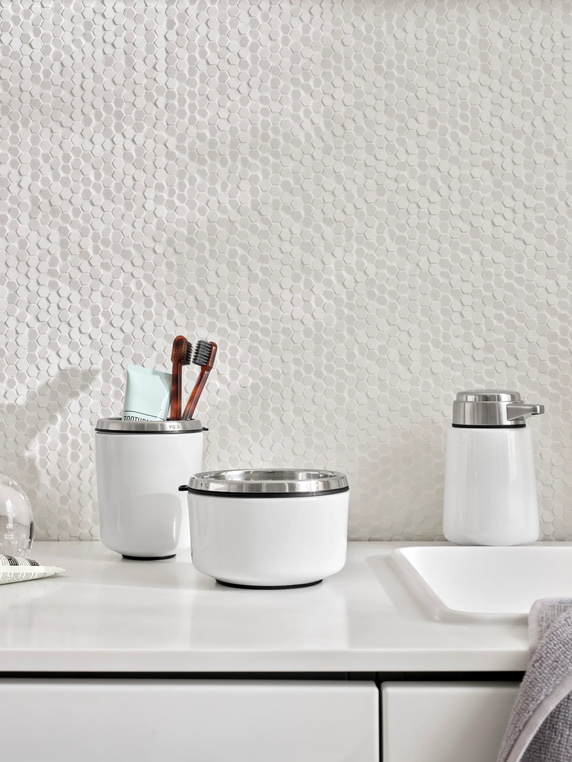 Vipp9 såpepumpe 400 ml, Hvit Vipp