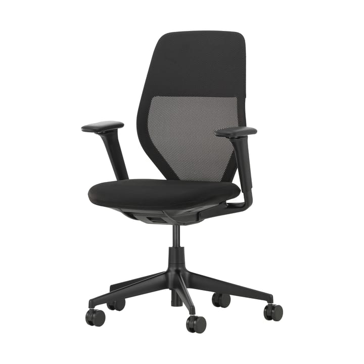 ACX Light kontorstol justerbare armlener myke hjul med brems - Nero-deep black - Vitra