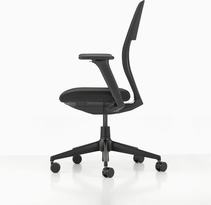 ACX Light kontorstol justerbare armlener myke hjul med brems, Nero-deep black Vitra