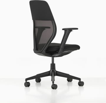 ACX Light kontorstol justerbare armlener myke hjul med brems - Nero-deep black - Vitra