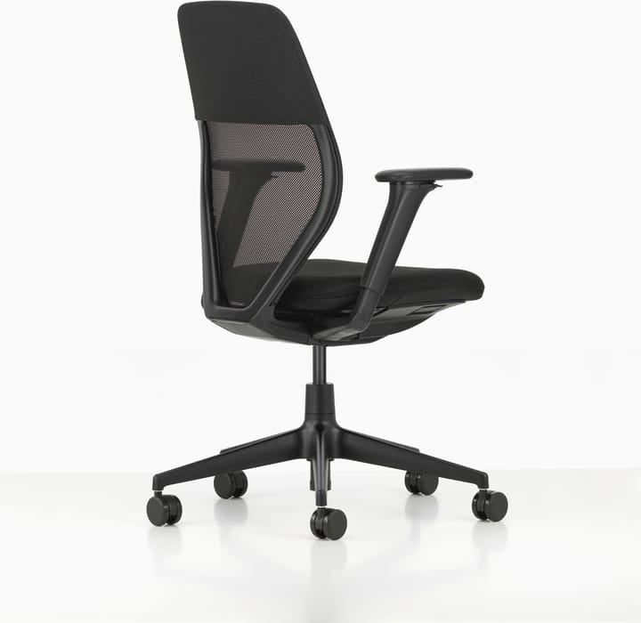 ACX Light kontorstol justerbare armlener myke hjul med brems, Nero-deep black Vitra