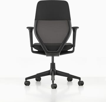 ACX Light kontorstol justerbare armlener myke hjul med brems - Nero-deep black - Vitra