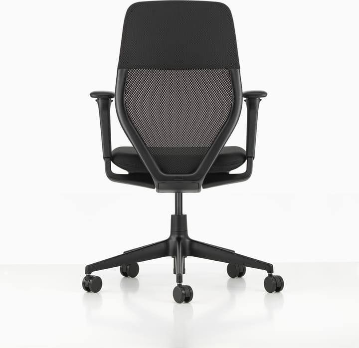 ACX Light kontorstol justerbare armlener myke hjul med brems, Nero-deep black Vitra