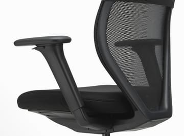 ACX Light kontorstol justerbare armlener myke hjul med brems - Nero-deep black - Vitra