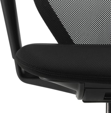 ACX Light kontorstol justerbare armlener myke hjul med brems - Nero-deep black - Vitra