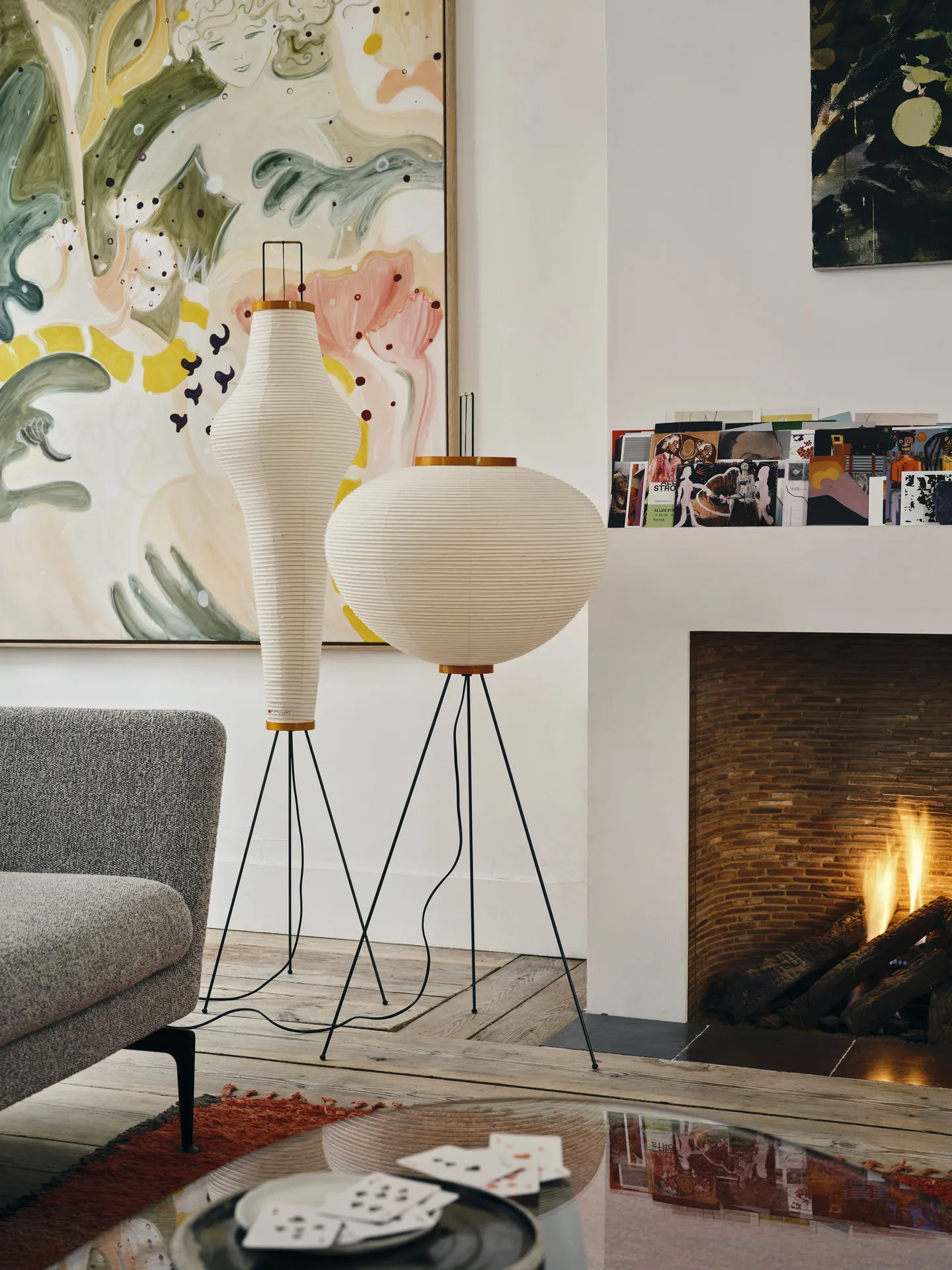 Akari 10A Standard lamp gulvlampe, Hvit Vitra