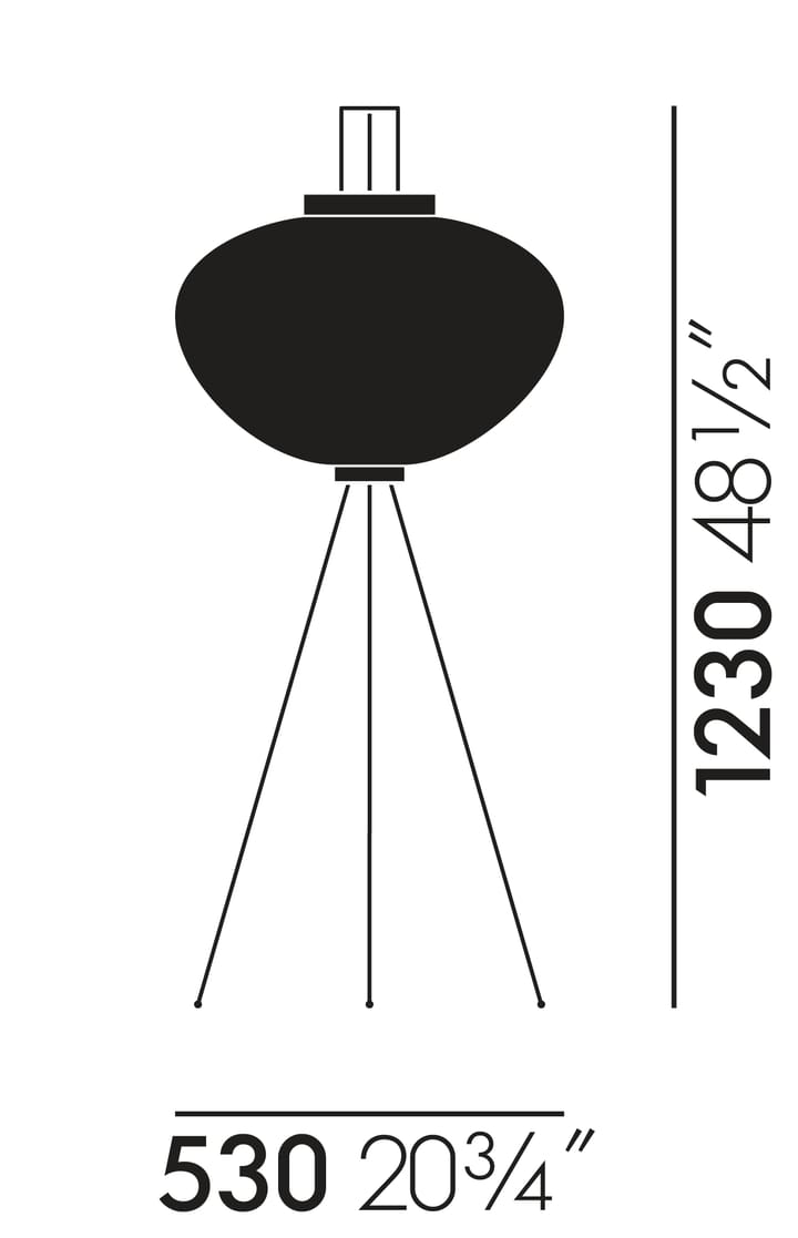 Akari 10A Standard lamp gulvlampe, Hvit Vitra
