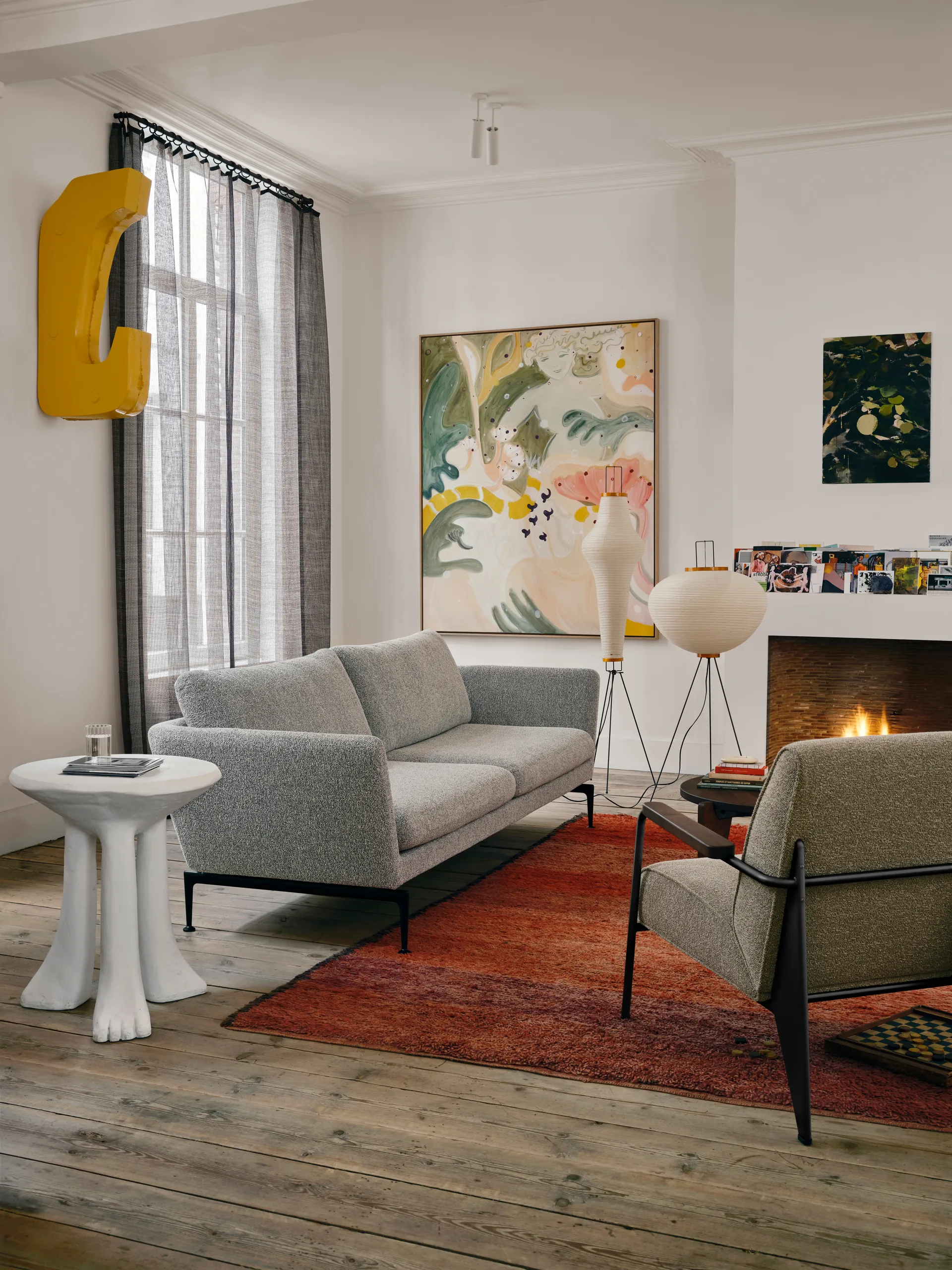 Akari 14A gulvlampe 158 cm, Hvit Vitra