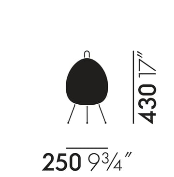 Akari 1A Table lamp bordlampe - Hvit - Vitra