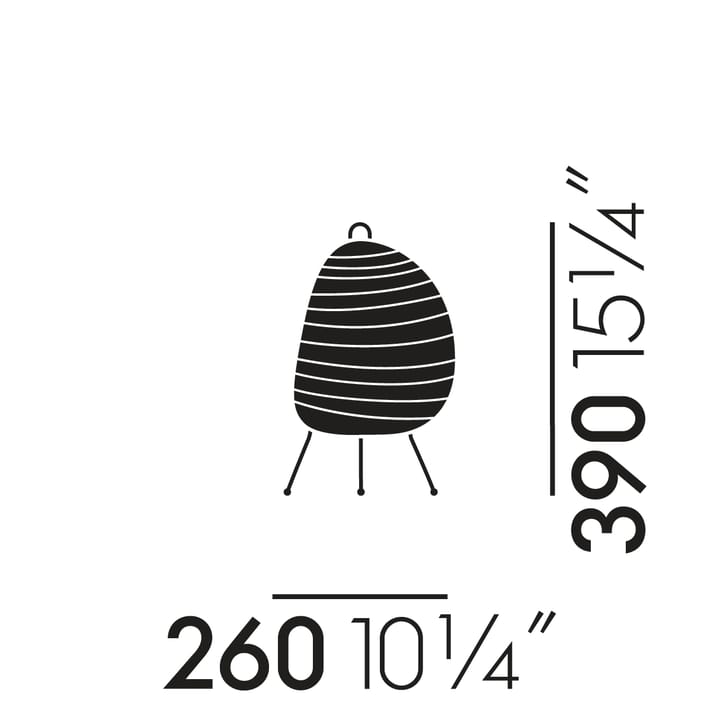 Akari 1N bordlampe, Hvit Vitra