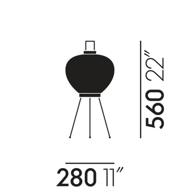 Akari 3A bordlampe - Hvit - Vitra