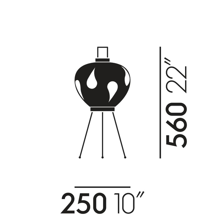 Akari 3AD bordlampe, Hvit-Svart-Orange Vitra