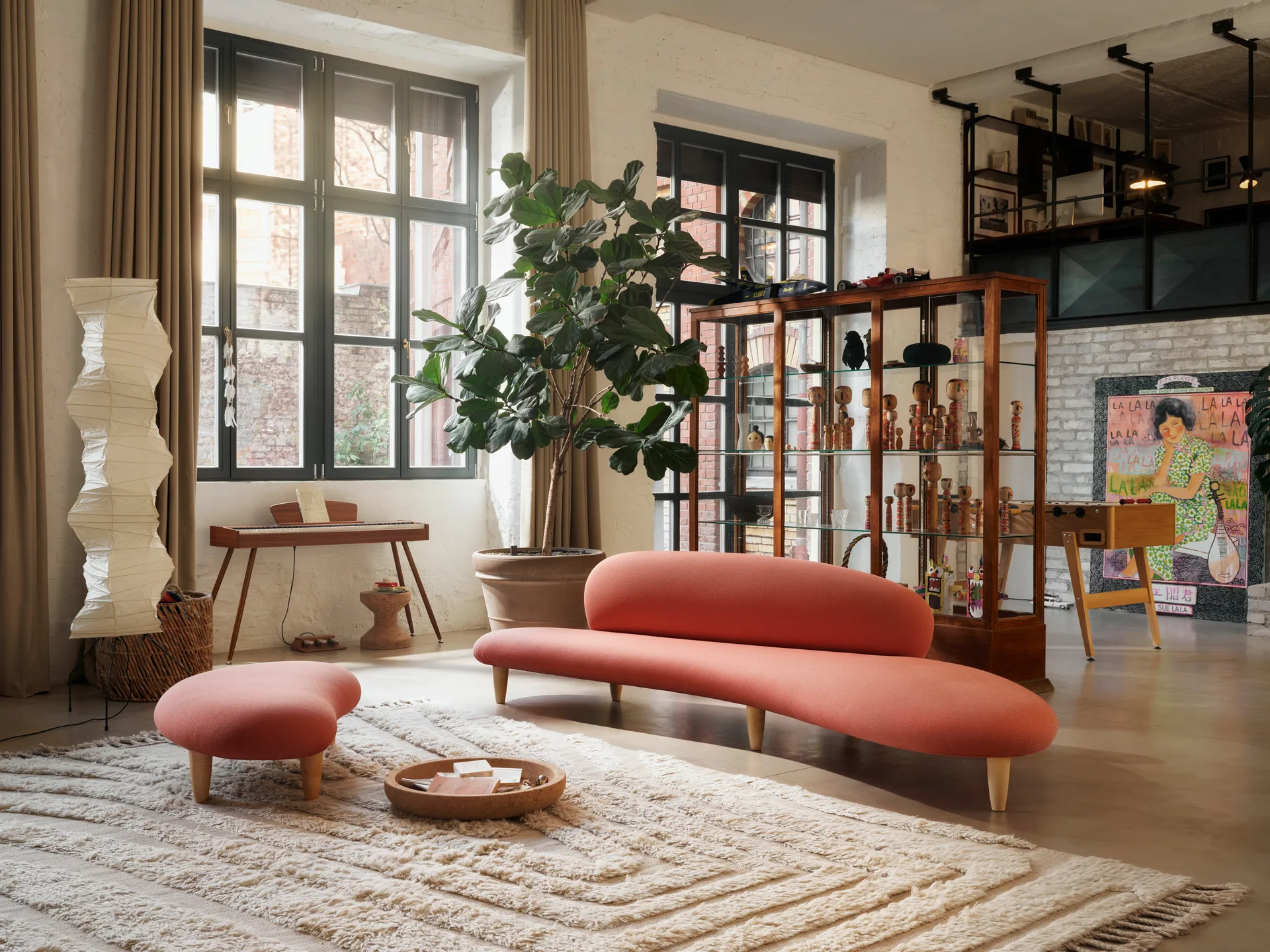 Akari UF4-33N gulvlampe 190 cm, Hvit Vitra