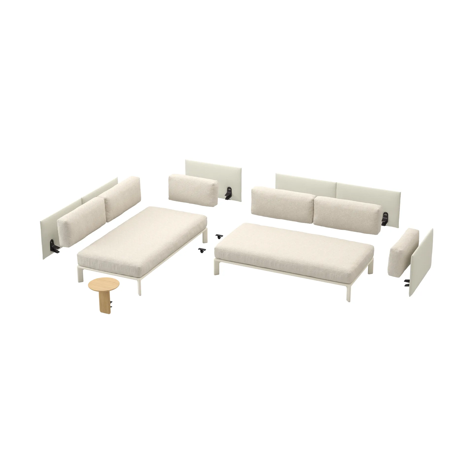 Anagram soft modulsofa - Nubia 01 Ivory Pearl-chalk,  Vitra