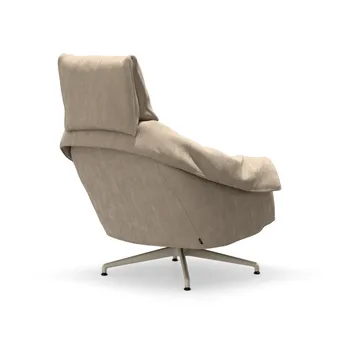 Bascule Highback lenestol - Iroko cream-aluminium/chalk 4-star base, høy rygg - Vitra