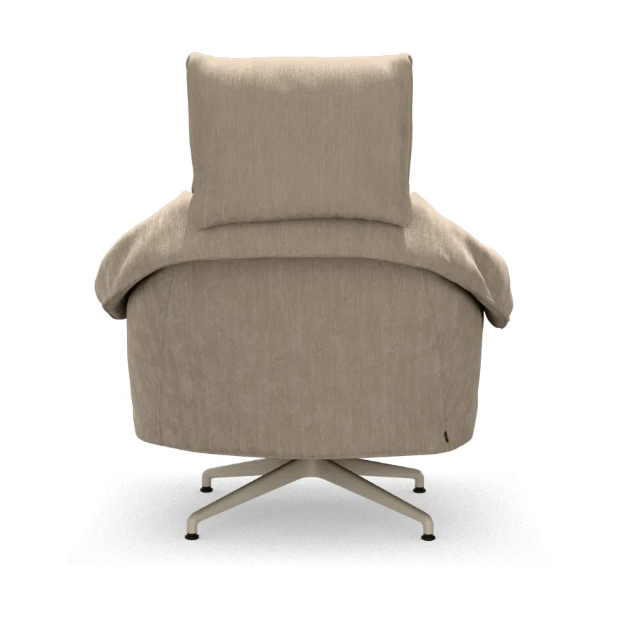Bascule Highback lenestol, Iroko cream-aluminium/chalk 4-star base, høy rygg Vitra