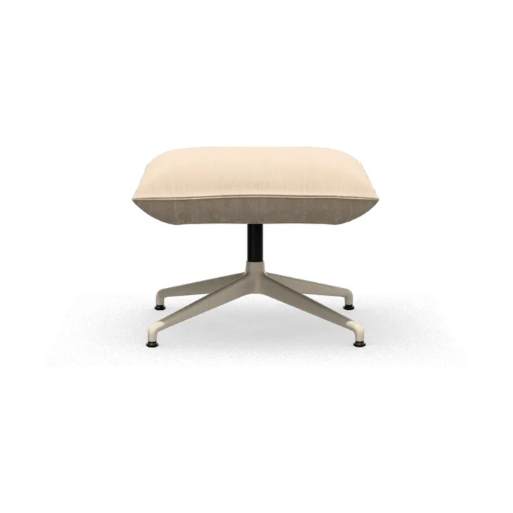 Bascule Ottoman fotskammel - Iroko cream-aluminium/chalk 4-stjerners fot - Vitra