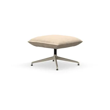 Bascule Ottoman fotskammel - Iroko cream-aluminium/chalk 4-stjerners fot - Vitra