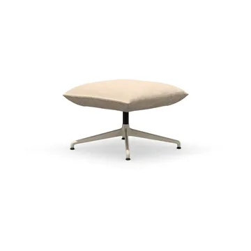 Bascule Ottoman fotskammel - Iroko cream-aluminium/chalk 4-stjerners fot - Vitra