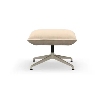 Bascule Ottoman fotskammel - Iroko cream-aluminium/chalk 4-stjerners fot - Vitra