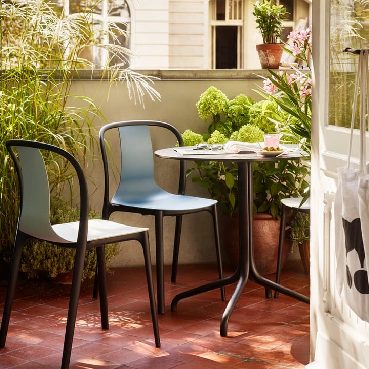 Belleville plastic stol, Deep black-Svart Vitra