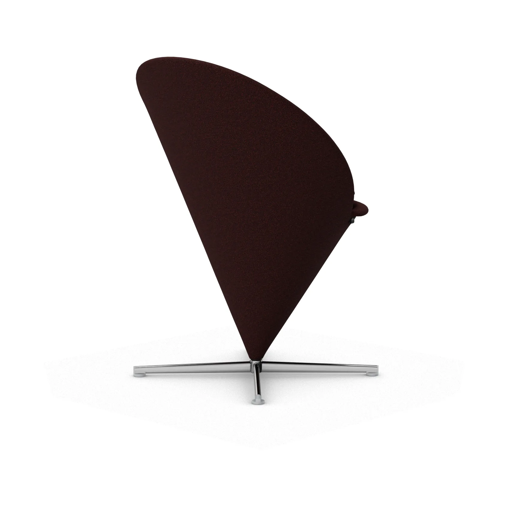 Cone Chair stol, Cento dark red melange-rustfritt stål Vitra