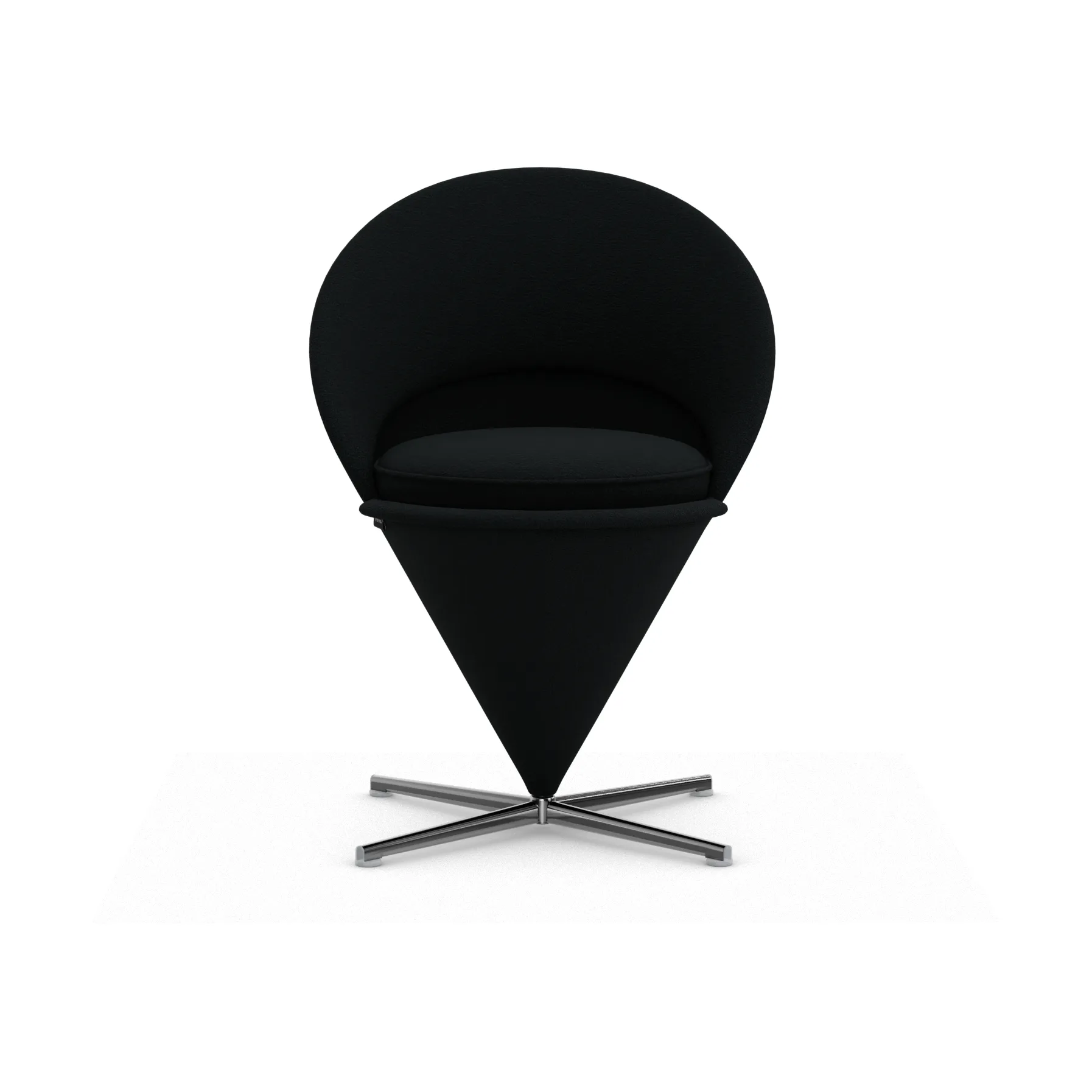 Cone Chair stol, Cento pine green/black-rustfritt stål Vitra