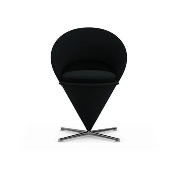 Cone Chair stol - Cento pine green/black-rustfritt stål - Vitra