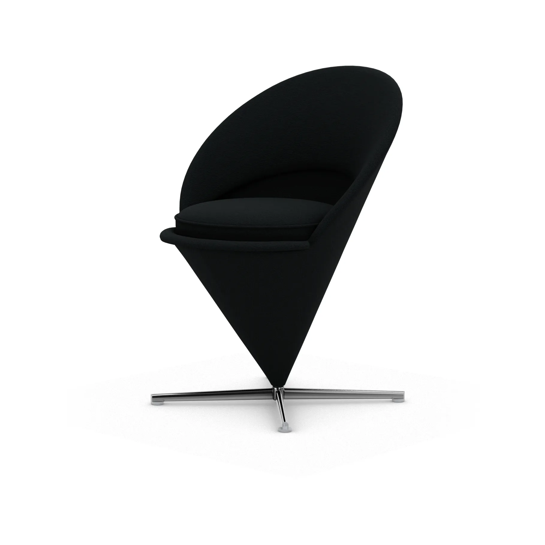 Cone Chair stol, Cento pine green/black-rustfritt stål Vitra