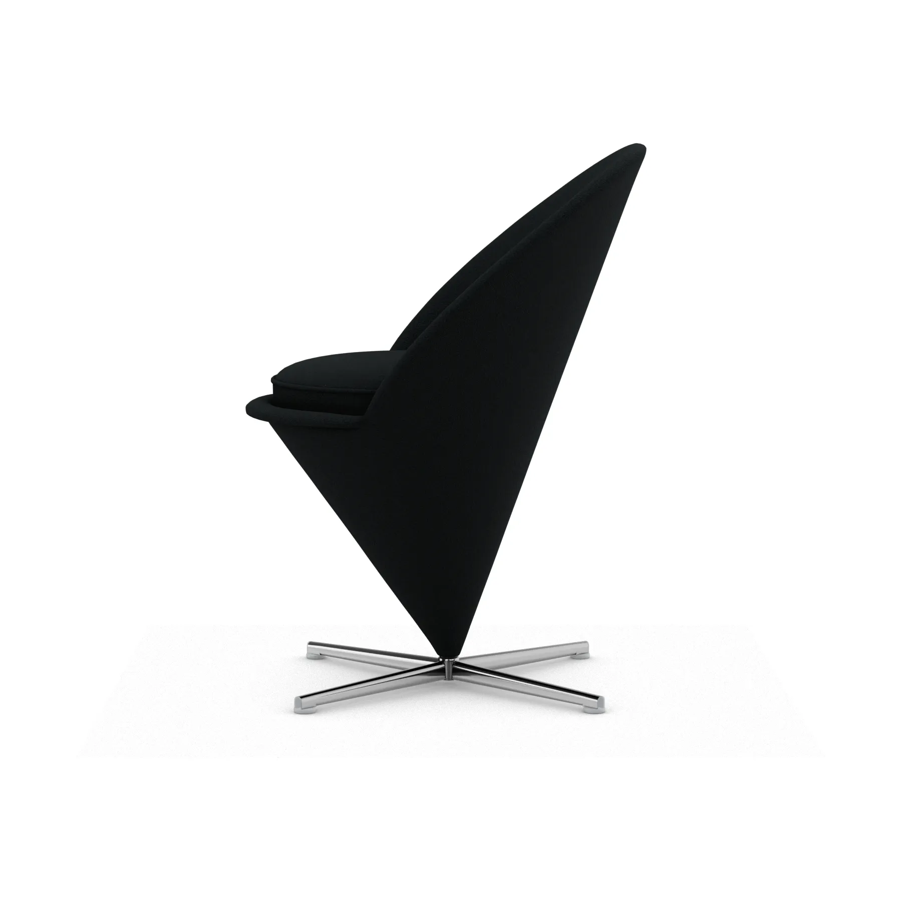 Cone Chair stol, Cento pine green/black-rustfritt stål Vitra