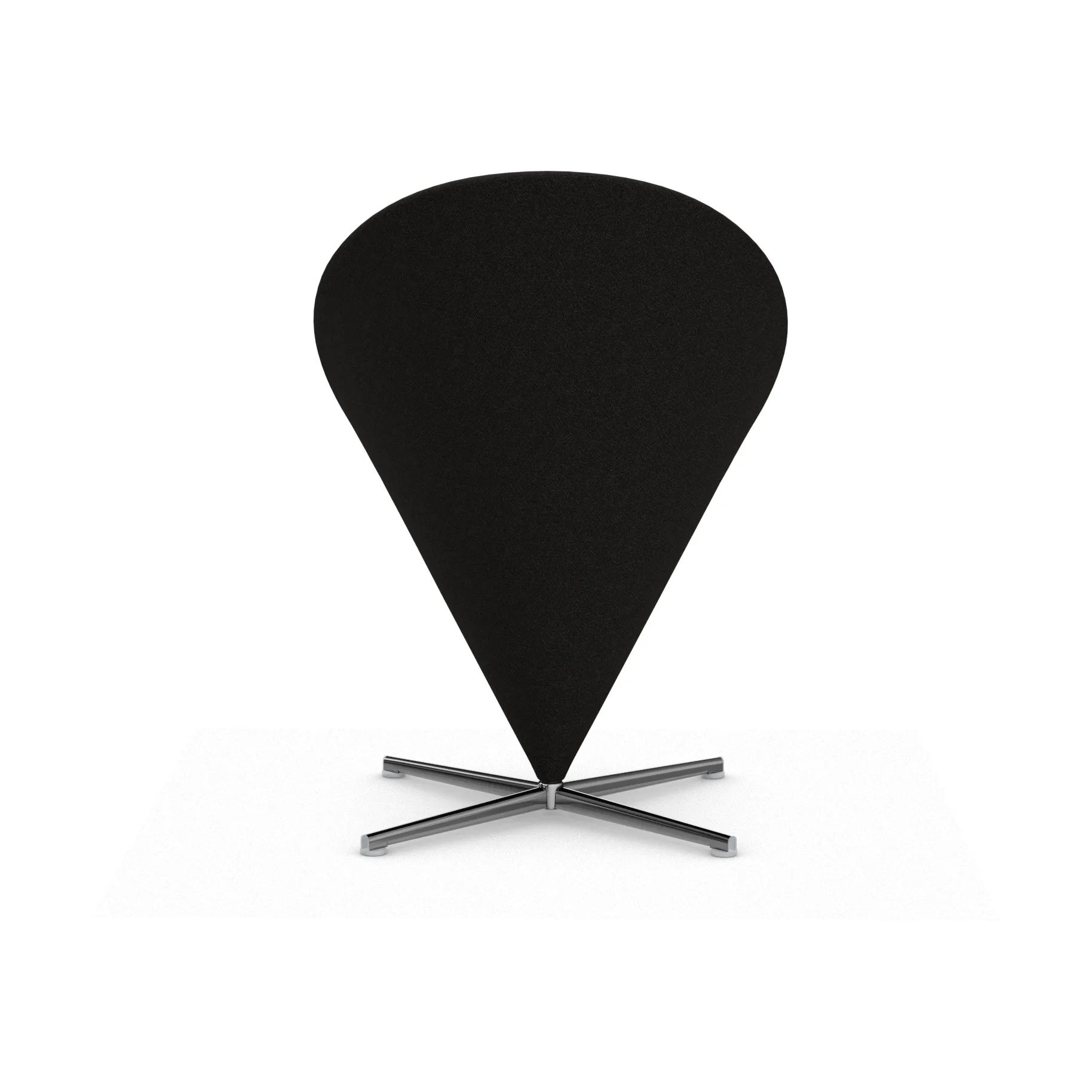Cone Chair stol, Cento pine green/black-rustfritt stål Vitra
