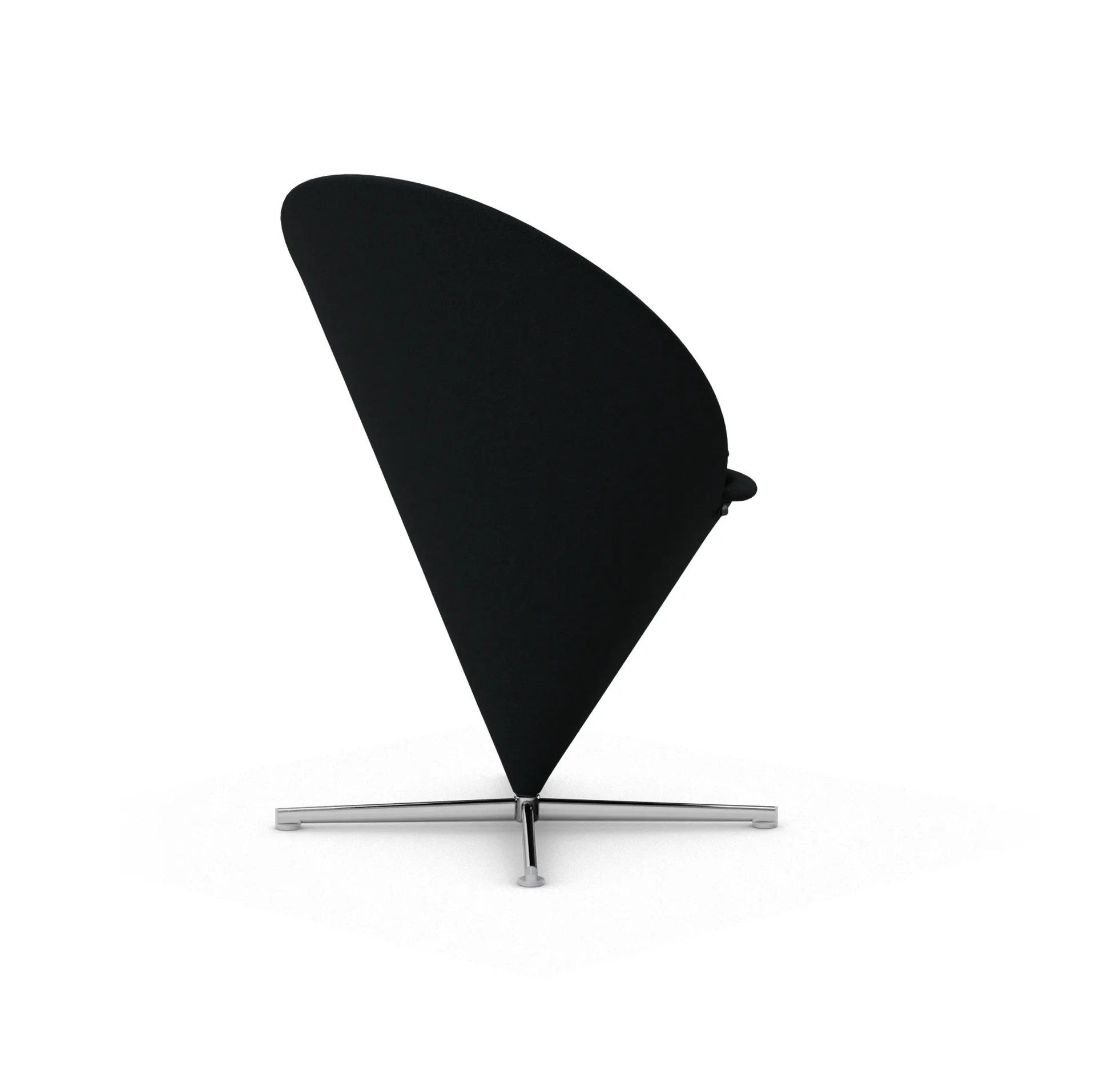 Cone Chair stol, Cento pine green/black-rustfritt stål Vitra