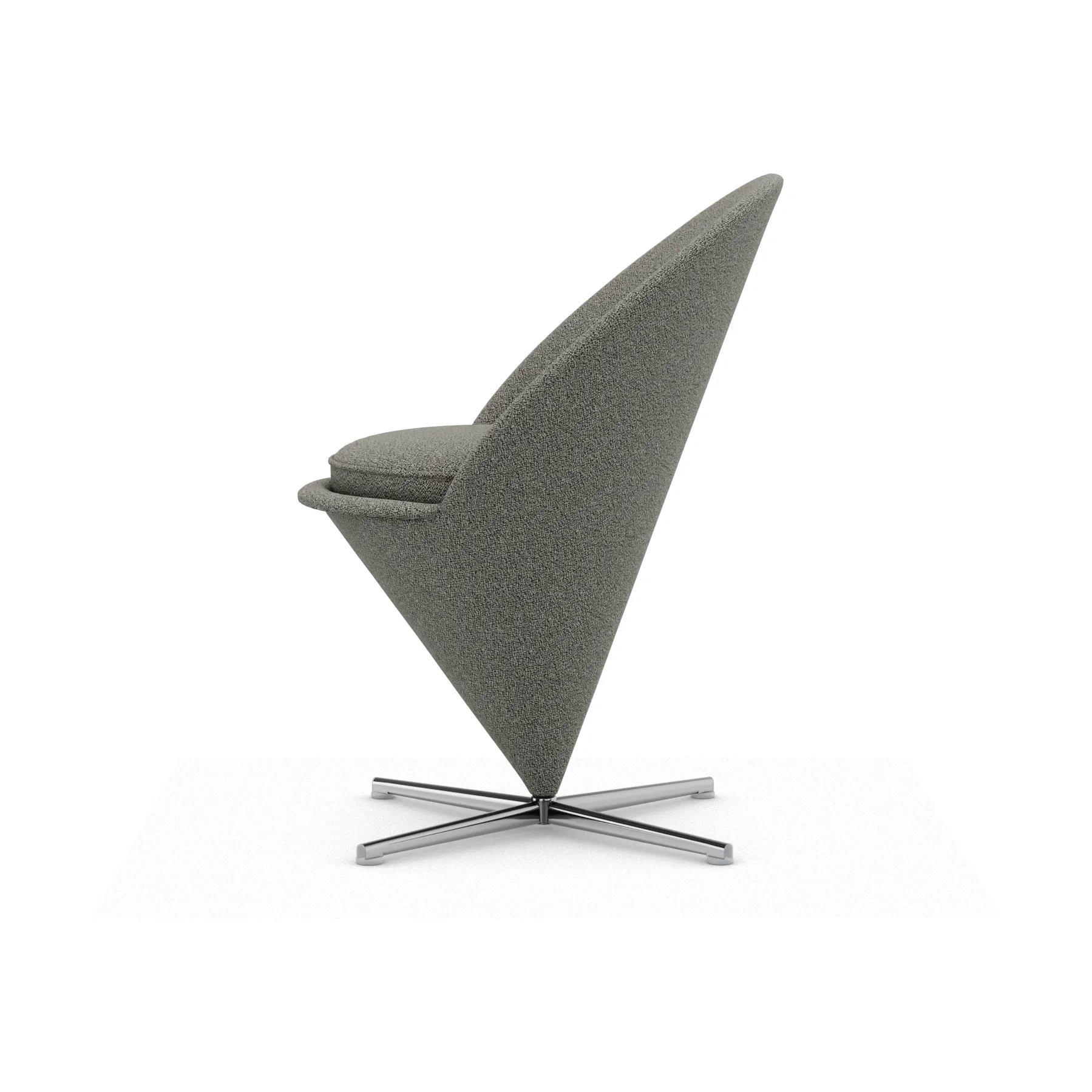 Cone Chair stol, Cento salt´n pepper-rustfritt stål Vitra