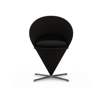 Cone Chair stol - Cento truffle/black-rustfritt stål - Vitra