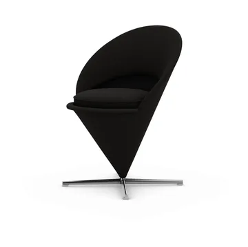 Cone Chair stol - Cento truffle/black-rustfritt stål - Vitra