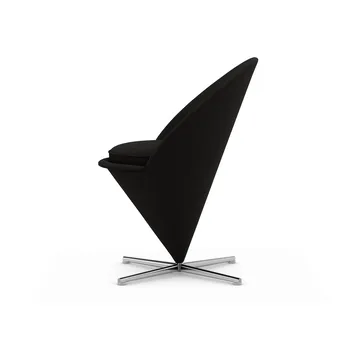 Cone Chair stol - Cento truffle/black-rustfritt stål - Vitra
